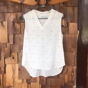 CLEO Petites Beaded Sleeveless Blouse